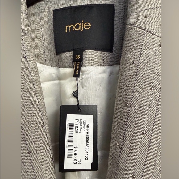 Vafil Rhinestone Suit Jacket